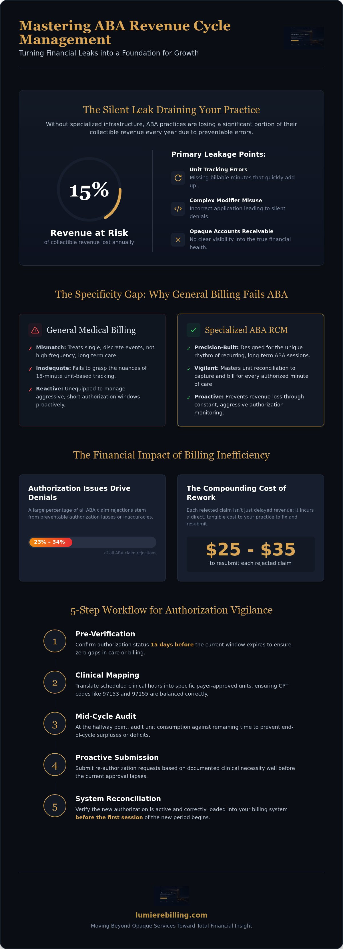 Mastering ABA Revenue Cycle Management: The 2026 Practice Guide infographic