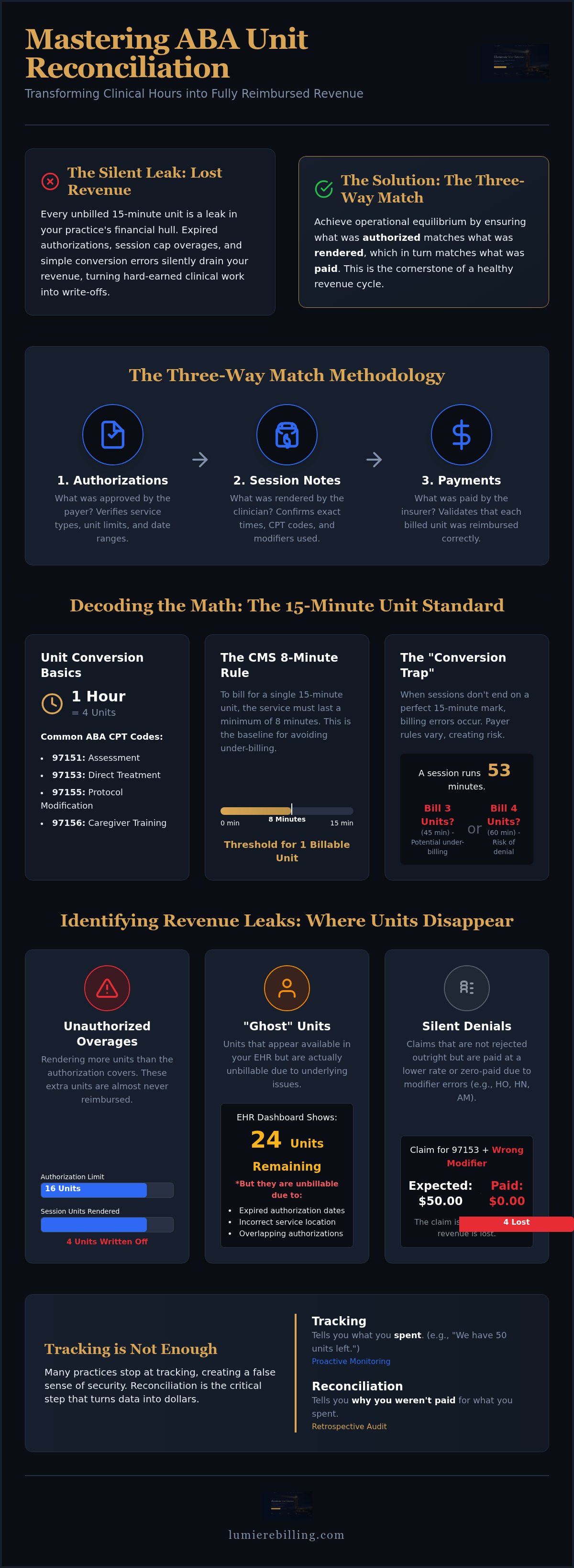 ABA Unit Tracking and Reconciliation: A Reference Guide infographic