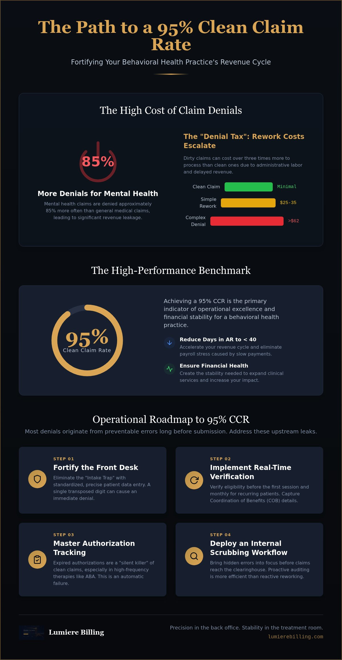 Optimize Behavioral Health Clean Claims for Faster AR infographic