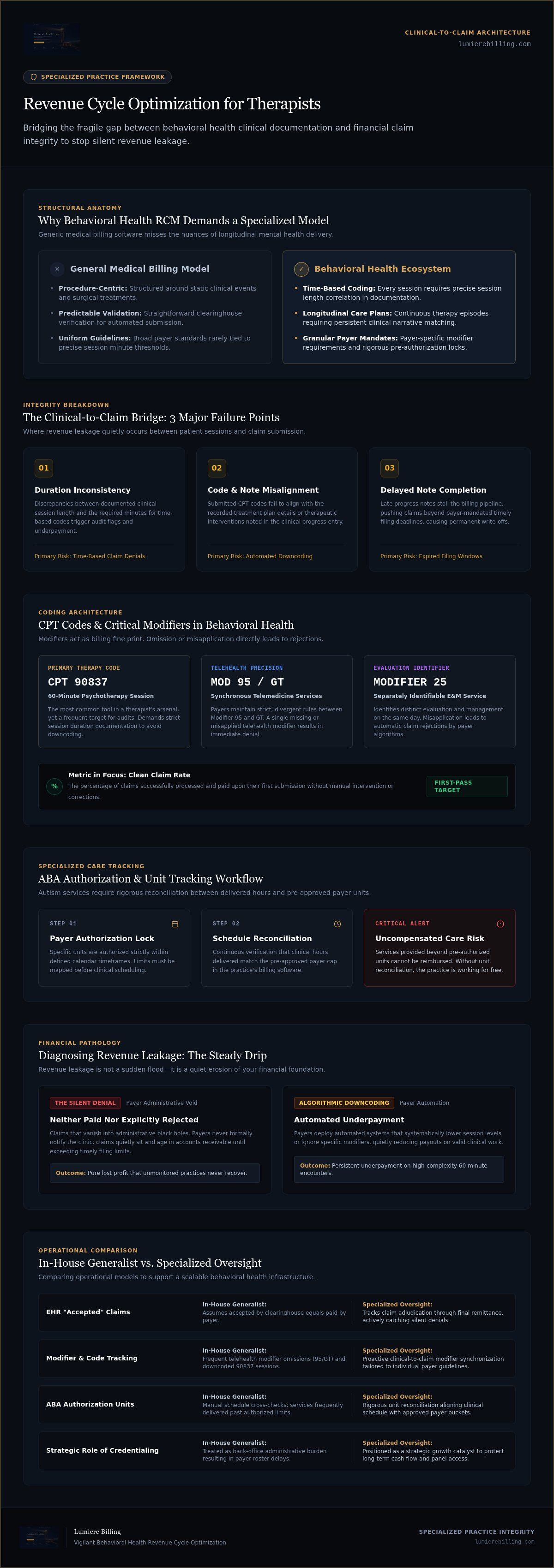 Revenue Cycle Optimization for Therapists: 2026 Guide infographic